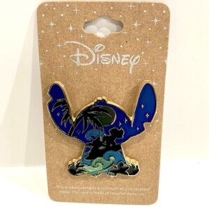 Disney Stitch Night Surf Silhouette Pin BoxLunch Lilo & Stitch New on Card